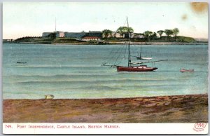 Fort Independence Castle Island Boston Harbor Massachusetts MA Postcard