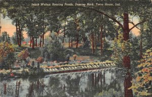 TERRE HAUTE, Indiana IN    IZAAK WALTON REARING PONDS~Deming Park  1945 Postcard
