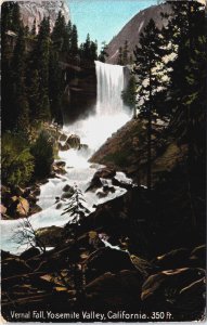 Vernal Fall Yosemite Valley California Vintage Postcard C069