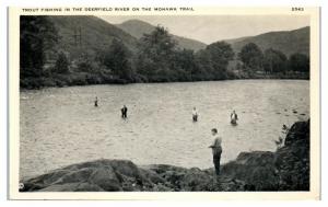 Trout Fishing in the Deerfield River on the Mohawk Trail Postcard