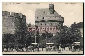 Postcard Old Saint Malo Tour Who in Discontent