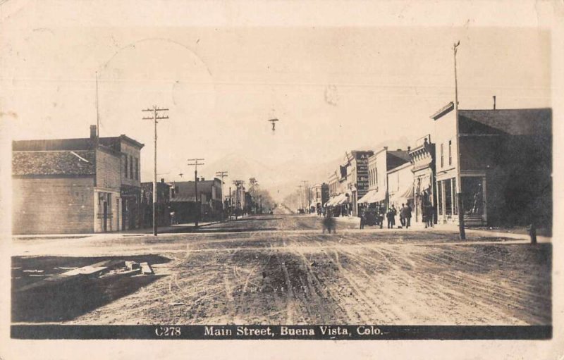 Buena Vista Colorado Main Street Real Photo Vintage Postcard AA35012