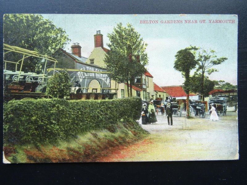 Norfolk Great Yarmouth 2 x BELTON GARDENS c1908 Postcards