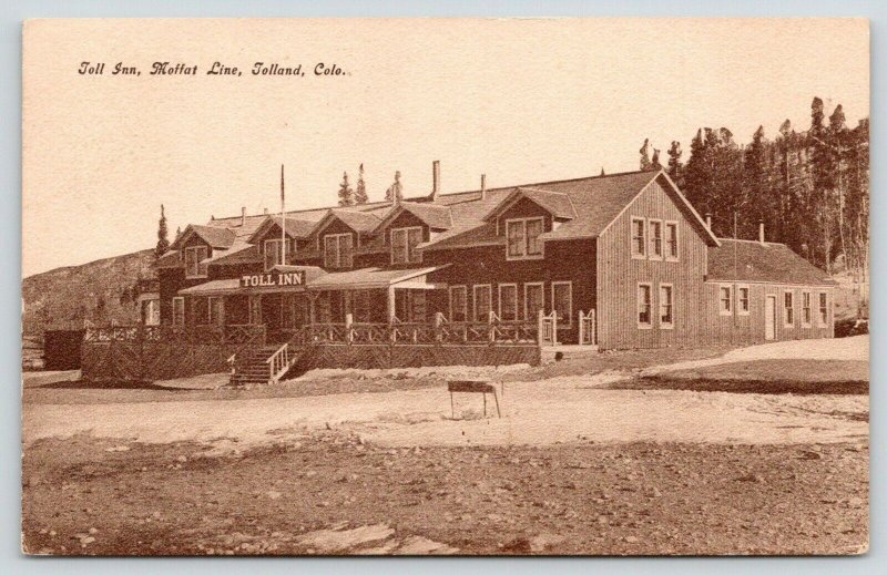 Tolland CO~Toll Inn~Moffat Line~West All They Said Would Be~1909 Arrow Cancel 