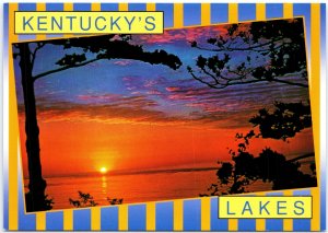 VINTAGE CONTINENTAL SIZE POSTCARD KENTUCKY LAKES SCENE