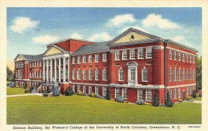 Greensboro NC~UNIVERISTY OF NORTH CAROLINA~Woman's College SCIENCE BLDG Postcard