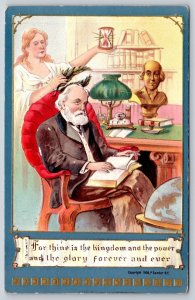 The Lord's Prayer~Thine The Kingdom-Power-Glory~P Sander~c1910 Vintage Postcard