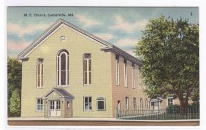 M E Church Centerville Maryland linen postcard