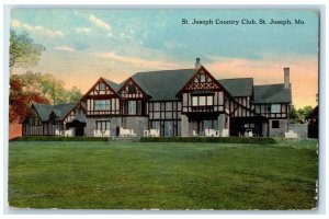 1917 St. Joseph Country Club Exterior Building St. Joseph Missouri MO Postcard