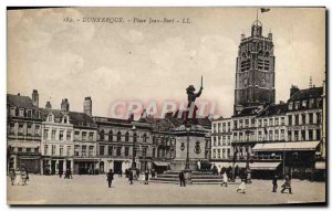 Old Postcard Dunkerque Place Jean Bart