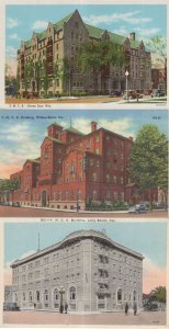 YMCA Building Long Beach California Wisconsin USA Vintage 3x Postcard s