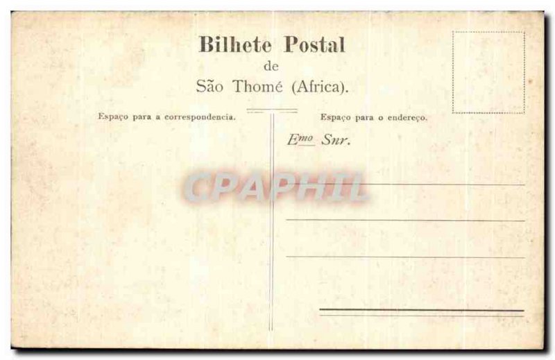 Old Postcard Panorama da Cidade Sao Thome