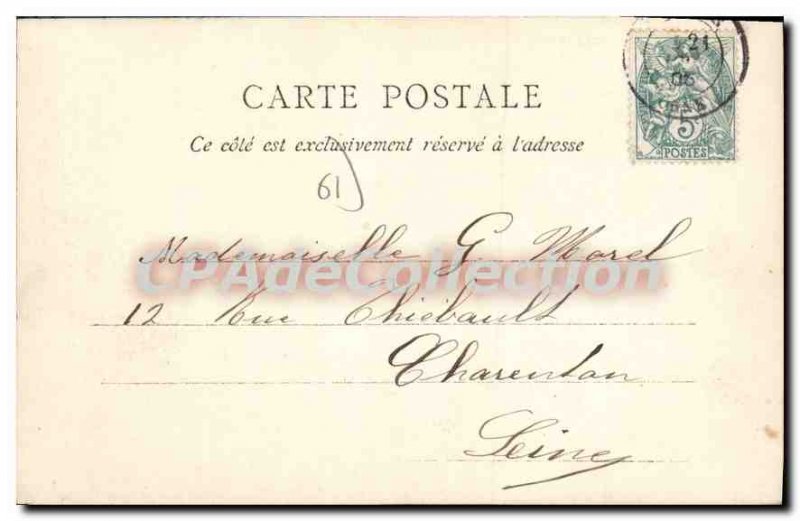 Old Postcard Alencon music kiosk