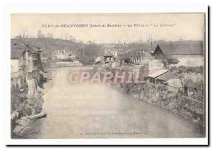 Bridge Beauvoisin Old Postcard The river the Guiers