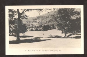 RPPC HOT SPRINGS VIRGINIA GOLF COURSE LINKS VINTAGE VA. REAL PHOTO POSTCARD