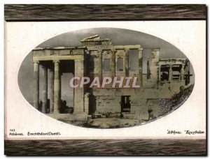 Old Postcard Athens Greece Erechtheion