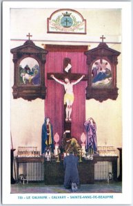 VINTAGE POSTCARD THE CALVARY AT SAINT ANNE DE BEAUPRE MONTREAL QUEBEC CANADA