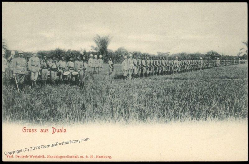 Germany Gruss Aus Kamerun Postcard PPC Native Army German Officers Camerou 85125