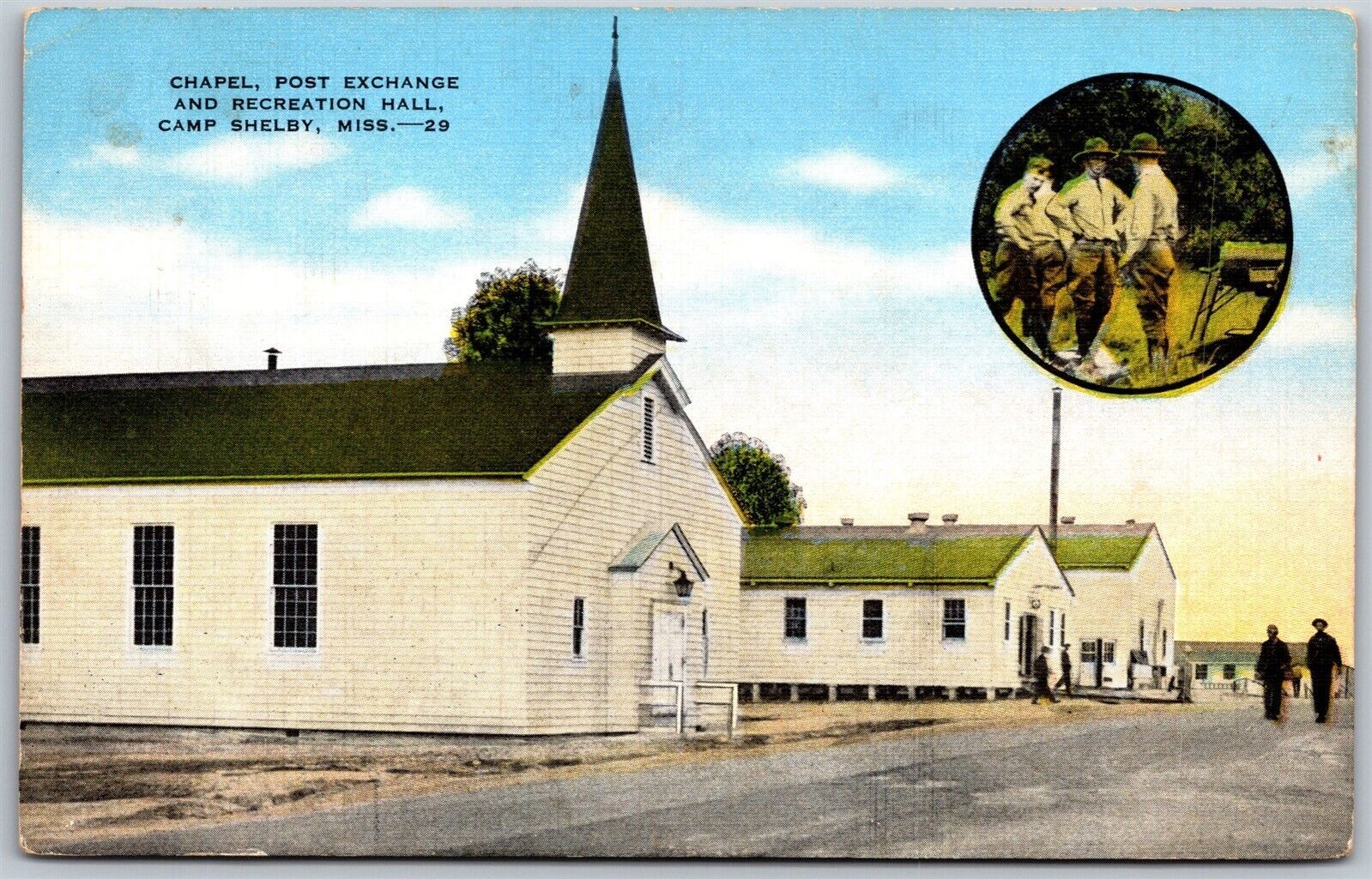 Vtg Camp Shelby Mississippi MS Chapel Post Exchange Recreation Hall