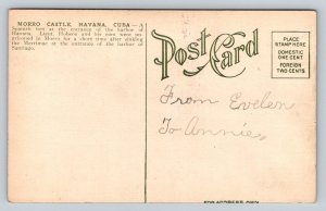 Havana  Cuba   Morro  Castle    Postcard