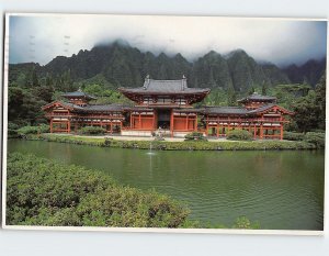 Postcard Byodo-In Temple Koolau Mountain Oahu Hawaii USA