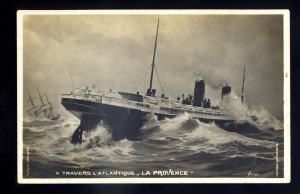 LS3500 - French Liner - CGT - La Provence - postcard