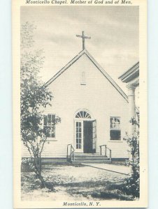 Linen CHURCH SCENE Monticello In Catskills - Near Liberty New York NY AD1718