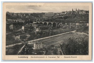 c1920's Nordbahnviadukt & Clausener Tai Gesamt-Ansicht Luxemburg Postcard