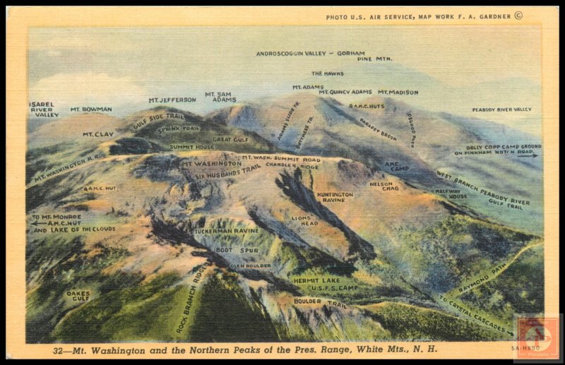 Mt. Washington and the Northern Peaks of the Pres, Range, White Mts., N.H.