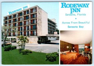 SARASOTA, Florida FL ~ Roadside RODEWAY INN Motel ca 1970s ~ 4x6 Postcard