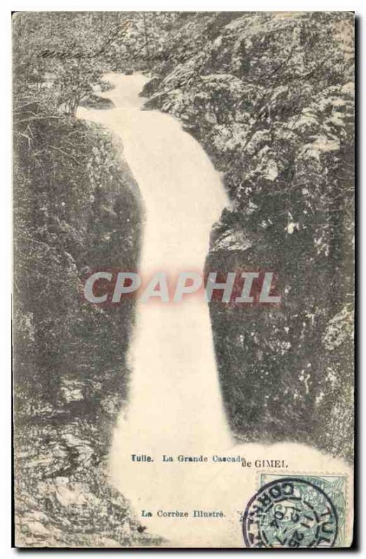 Old Postcard Tulle Grand Cascade Gimel Correze The Illustrious