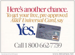 Advertising AT & T Universal Visa Card