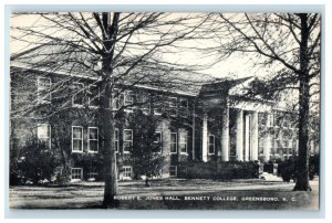 c1940s Robert E Jones Hall, Bennett College Greensboro NC Postcard 