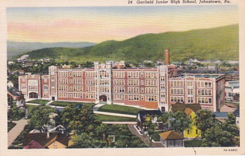 Pennsylvania Johnstown Garfield Junior High School 1938 Curteich