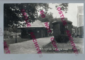 Plainview MINNESOTA RPPC c1915 DEPOT TRAIN STATION nr Rochester Elgin Kellogg