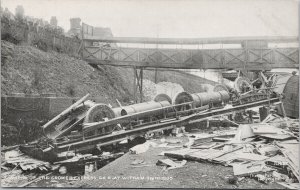 Wreck of Cromer Express G.E.R. at Witham 1905 UK Spalding Litho Postcard F82