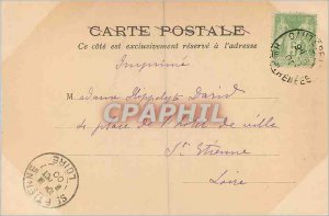 Old Postcard Cauterets Oulettes Gaube (map 1900)