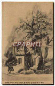 Old Postcard Little House With Graves Turcos From The Edge Of The Forest Pres...