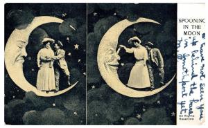 1907 Paper Moon Spooning In The Moon C9