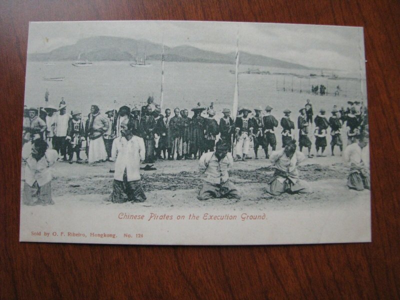 China Hong Kong Postcard UDB Unused 1900-06 Prisoner Execution Criminal Beach 