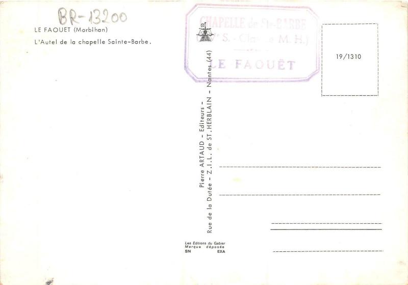 BR13200 Le Faouet L autel de la chapelle sainte Barbe    france