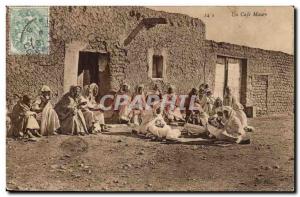 Algeria Old Postcard Scenes and Types A Moorish coffee