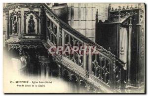 Postcard Old Quimperle Church St Michael the Chair Detail View