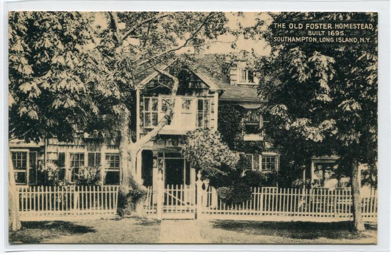 Old Foster Homestead Southampton Long Island New York postcard