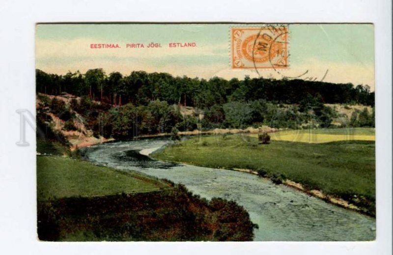 424297 ESTONIA to BELGIUM 1908 year eestimaa Pirita Jogl TALLINN river RPPC