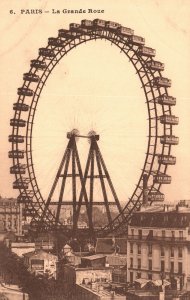 Vintage Postcard 1910's La Grande Roue Paris France FR