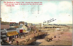 Postcard NJ Atlantic City -Boardwalk at Heinz's Pier - Coca-cola