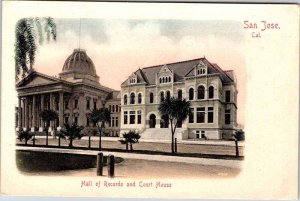 Postcard COURT HOUSE SCENE San Jose California CA AL1077