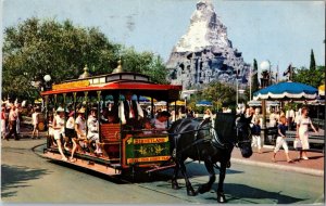 Disneyland Horse Drawn Streetcar Anaheim CA c1964 Vintage Postcard S20