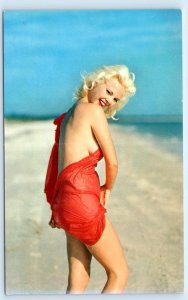 RISQUE BATHING BEAUTY ~  BEAUTIFUL  c1950s Photo by Bunny Yeager Postcard